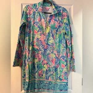 Lilly Pulitzer Skipper Popover Dress in Mermaid’s Cove Print